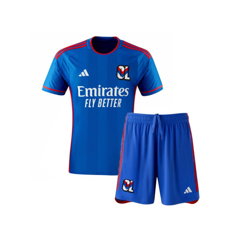 Camiseta y Pantalón Niños Olympique de Lyon Segunda Equipación 2023-2024