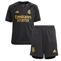 Camiseta y Pantalón Futbol Niños Real Madrid Tercera Equipación 2023-2024