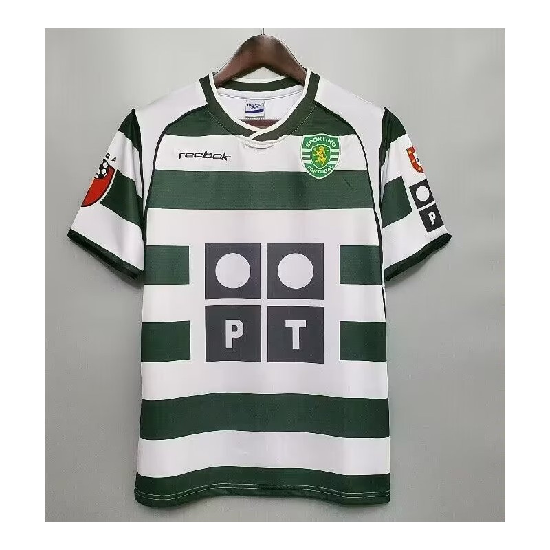 Camiseta Fútbol Sporting de Lisboa Primera Equipación Retro Clásica 2001-2003