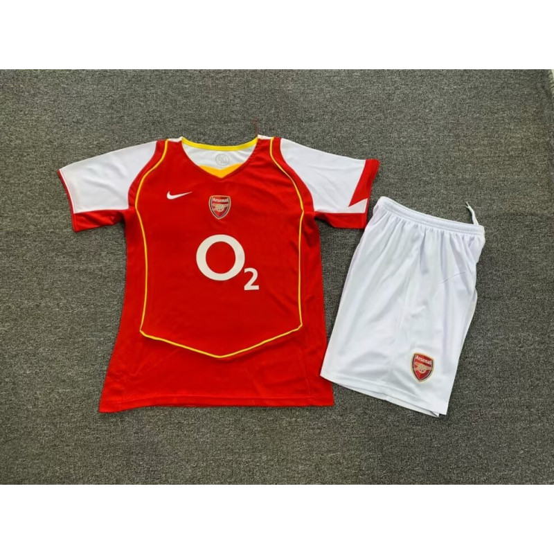 Camiseta y Pantalón Niños Arsenal Primera Equipación Retro Clásica 2004-2005