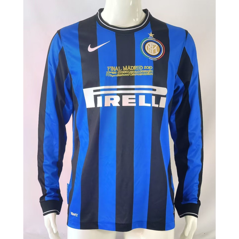 Camiseta Inter Milán Retro Clásica Manga Larga Champions Final 2009-2010