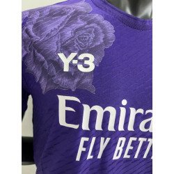 Camiseta Fútbol Real Madrid Cuarta Equipación Versión Jugador Edición Y3 Yohji Yamamoto Azul 2023-2024