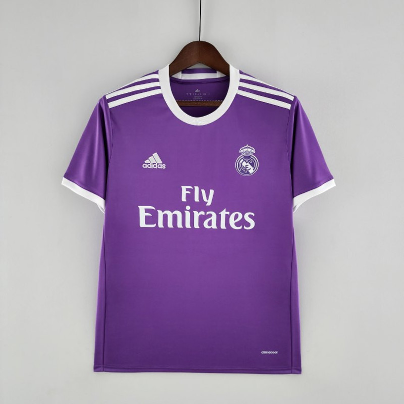 Camiseta Real Madrid Segunda Equipación Retro Clásica 2016-2017