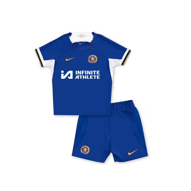 Camiseta y Pantalón Fútbol Niños Chelsea Primera Equipación 2023-2024