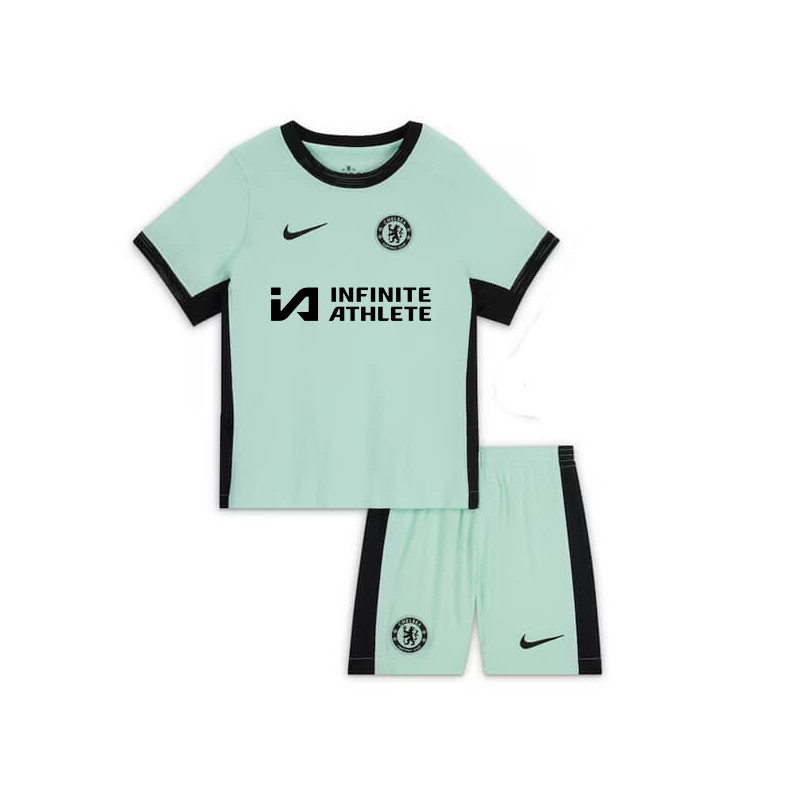 Camiseta y Pantalón Fútbol Niños Chelsea Tercera Equipación 2023-2024