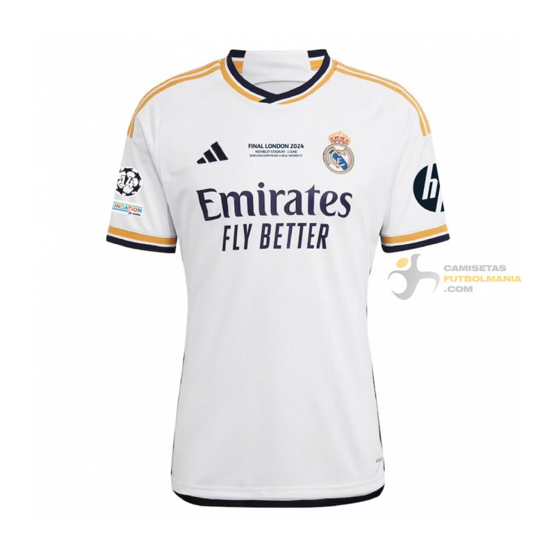Camiseta Fútbol Real Madrid Primera Equipación Edición Final Champions League Versión Jugador 2024