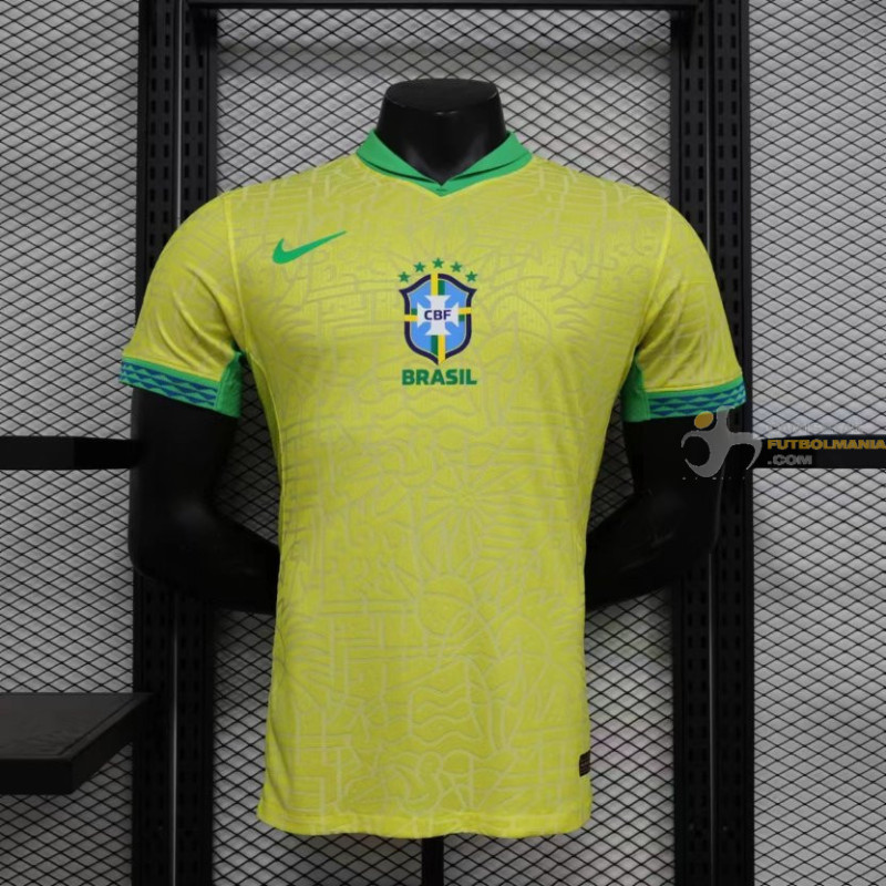 Camiseta Brasil Primera Equipación Versión Jugador Copa America 2024