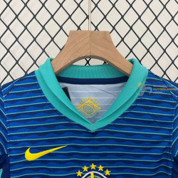 Camiseta y Pantalón Niños Brasil Segunda Equipación Copa America 2024