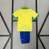 Camiseta y Pantalón Niños Brasil Primera Equipación Copa America 2024