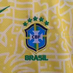 Camiseta y Pantalón Niños Brasil Primera Equipación Copa America 2024