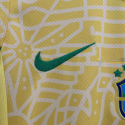 Camiseta y Pantalón Niños Brasil Primera Equipación Copa America 2024