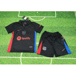 Camiseta y Pantalon Futbol Ninos Barcelona Segunda Equipacion 2024 2025