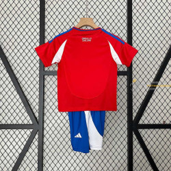 Camiseta y Pantalón Niños Chile Primera Equipación Copa America 2024