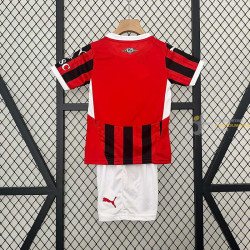 Camiseta y Pantalón Fútbol Niños AC Milan Primera Equipación 2024-2025