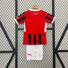 Camiseta y Pantalón Fútbol Niños AC Milan Primera Equipación 2024-2025