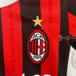 Camiseta y Pantalón Fútbol Niños AC Milan Primera Equipación 2024-2025