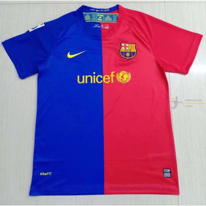 Camiseta FC Barcelona Primera Equipación Retro Clásica Versión Liga 2008-2009