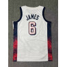 Camiseta Básquet Estados Unidos LeBron James Blanca 2024