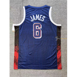 Camiseta Básquet Estados Unidos LeBron James Azul 2024