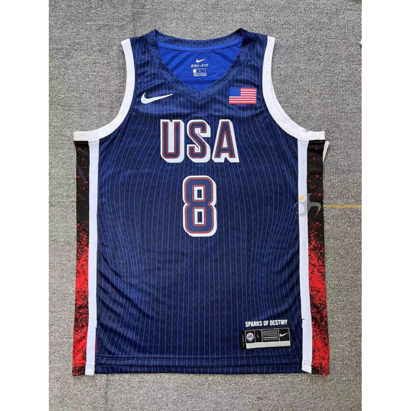 Camiseta Básquet Estados Unidos Kawhi Leonard Azul 2024