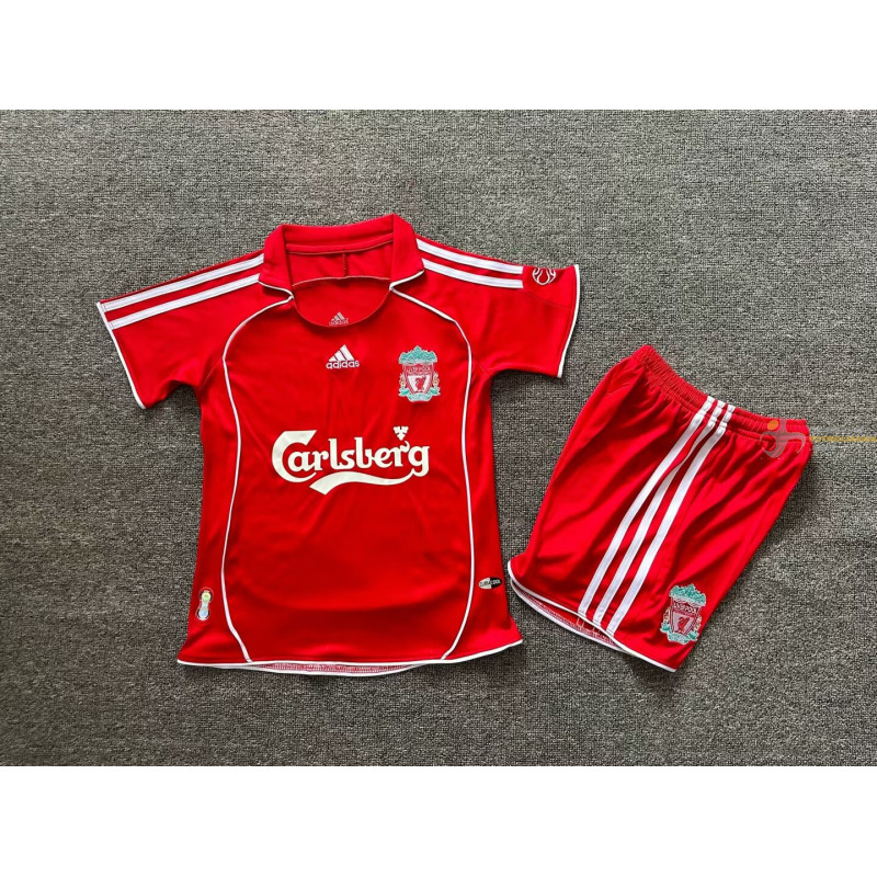 Camiseta y Pantalón Niños Liverpool Primera Equipación Retro Clásica 2007-2008