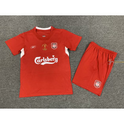 Camiseta y Pantalón Niños Liverpool Primera Equipación Retro Clásica 2004-2005