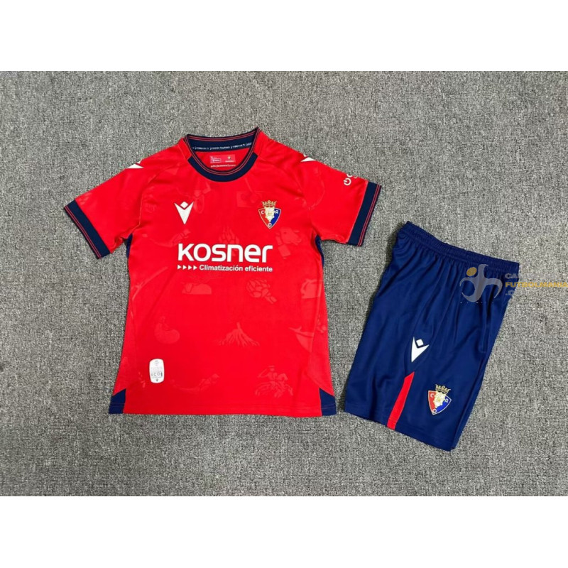 Camiseta y Pantalón Niños Atlético Osasuna Primera Equipación 2024-2025