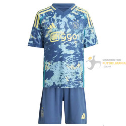 Camiseta y Pantalón Fútbol Ajax Segunda Equipación 2024-2025