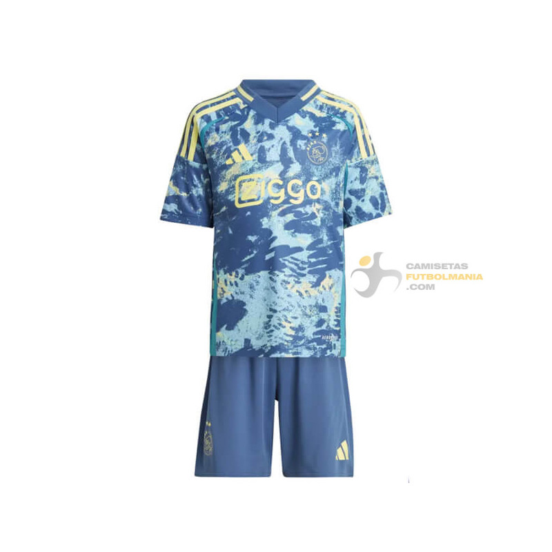 Camiseta y Pantalón Fútbol Ajax Segunda Equipación 2024-2025