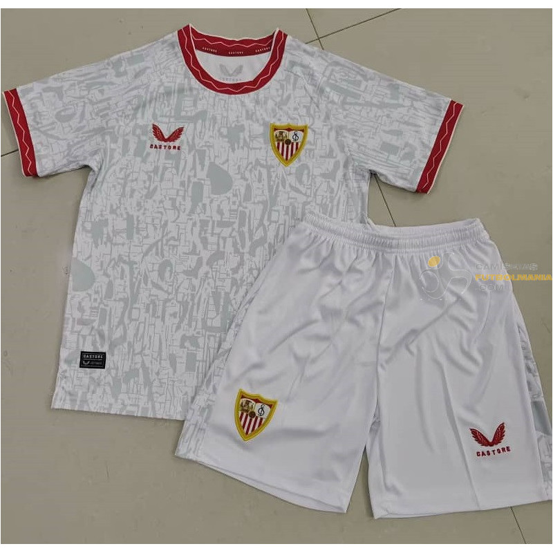 Camiseta y Pantalón Niños Sevilla Primera Equipación 2024-2025