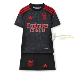 Camiseta y Pantalón Fútbol Niños Benfica Segunda Equipación 2024-2025