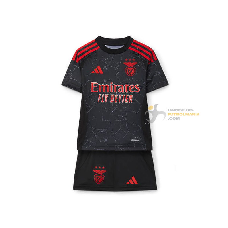 Camiseta y Pantalón Fútbol Niños Benfica Segunda Equipación 2024-2025