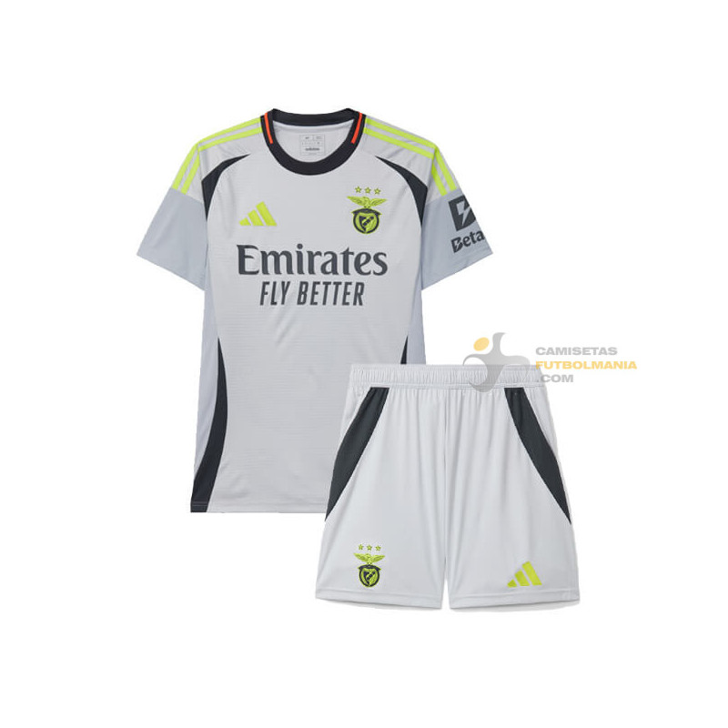 Camiseta y Pantalón Fútbol Niños Benfica Tercera Equipación 2024-2025