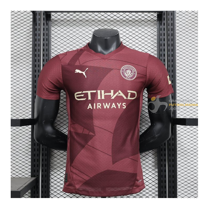 Camiseta Fútbol Manchester City Tercera Equipación Versión Jugador 2024-2025