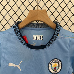 Camiseta y Pantalón Fútbol Niños Manchester City Primera Equipación 2024-2025