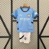 Camiseta y Pantalón Fútbol Niños Manchester City Primera Equipación 2024-2025