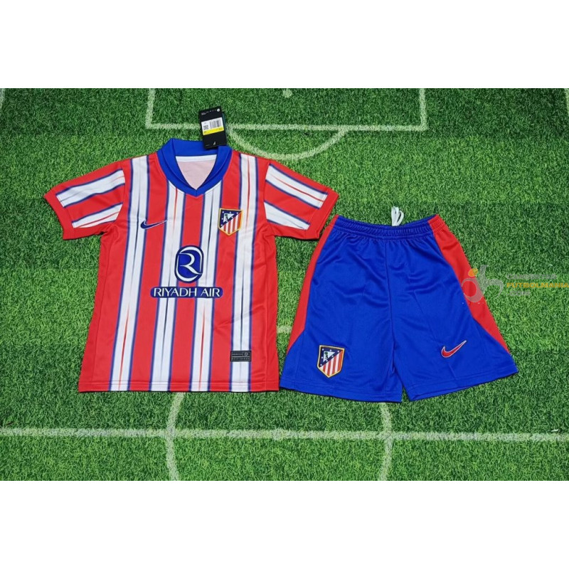 Camiseta y Pantalón Fútbol Niños Atlético de Madrid Primera Equipación 2024-2025