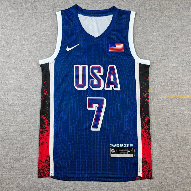 Camiseta Básquet Estados Unidos Kevin Durant Azul 2024