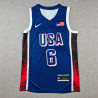 Camiseta Básquet Estados Unidos LeBron James Azul 2024