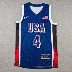 Camiseta Básquet Estados Unidos Stephen Curry Azul 2024