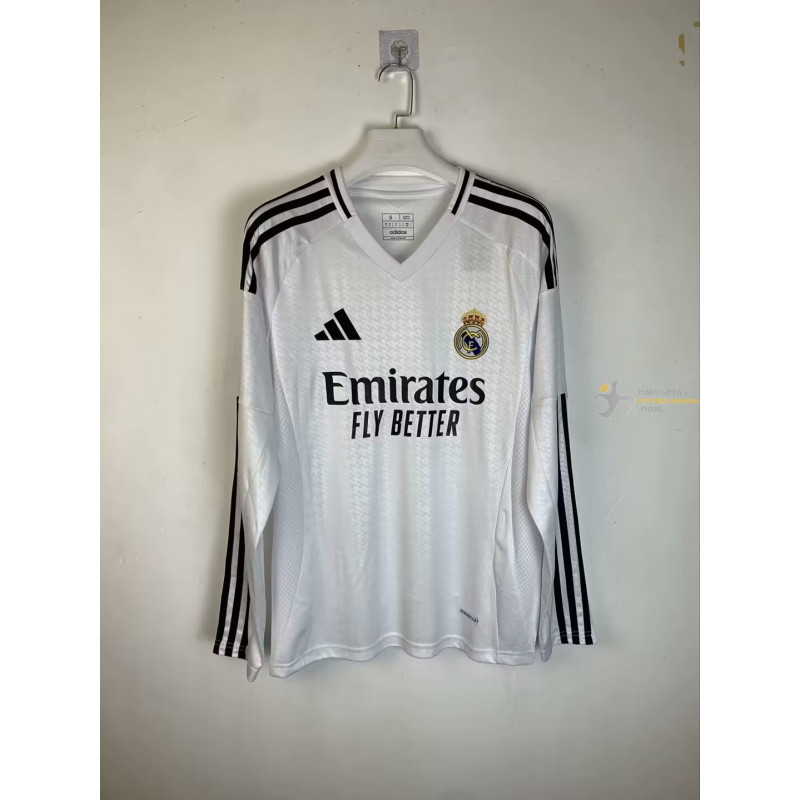 Camiseta Fútbol Real Madrid Primera Equipación Manga Larga 2024-2025