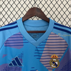 Camiseta Fútbol Real Madrid Portero Azul 2024-2025