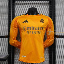 Camiseta Fútbol Real Madrid Segunda Equipación Versión Jugador Manga Larga 2024-2025