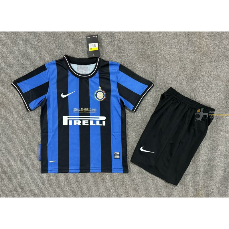 Camiseta y Pantalón Niños Inter Milán Primera Equipación Retro Clásica 2009-2010