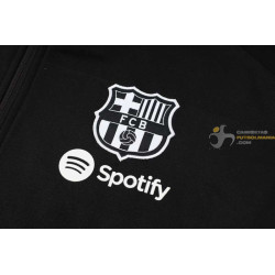 Chándal Capucha Niños Barcelona Tricolor Negro 2024-2025