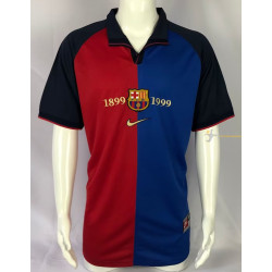 Camiseta Fútbol Barcelona Primera Equipación Retro Clásica Centenario 1998-1999