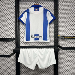 Camiseta y Pantalón Fútbol Niños Real Sociedad Primera Equipación 2024-2025