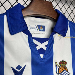 Camiseta y Pantalón Fútbol Niños Real Sociedad Primera Equipación 2024-2025