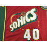 Camiseta NBA Seattle Supersonics Shawn Kemp 40 Retro Clásica Roja 1995-1996