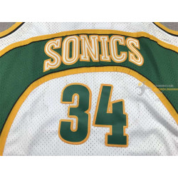 Camiseta NBA Seattle Supersonics Ray Allen 34 Retro Clásica Blanca 2006-2007